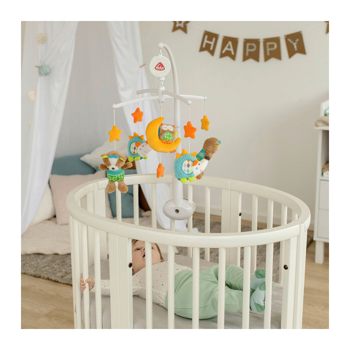 Fehn Musik-Mobile Sleeping Forest Melodien für Babys, mehrfarbig, Durchmesser: 40 cm - Bild 2