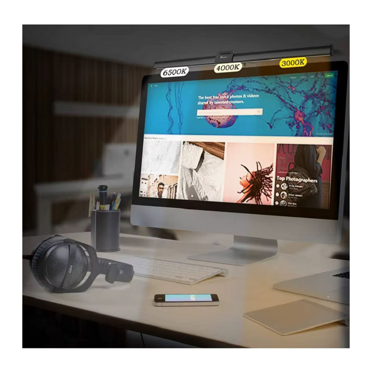 FEICAN CCT LED Monitor Lampe im minimalistischen Design für Computer, Gaming und Arbeit, Breite: 30 cm - Bild 2