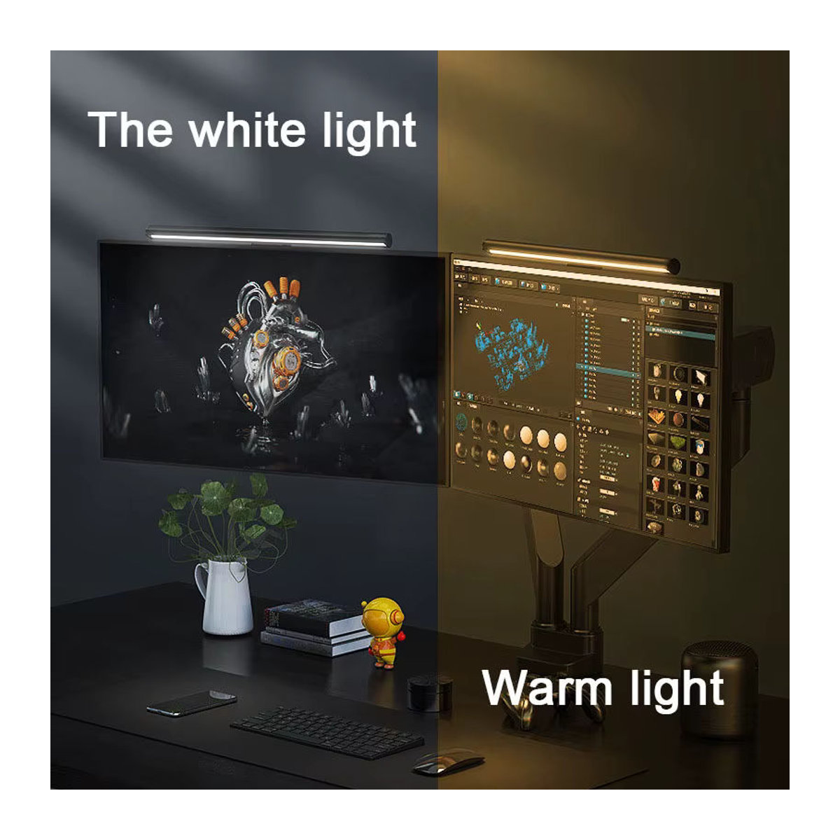 FEICAN CCT LED Monitor Lampe im minimalistischen Design für Computer, Gaming und Arbeit, Breite: 30 cm - Bild 4