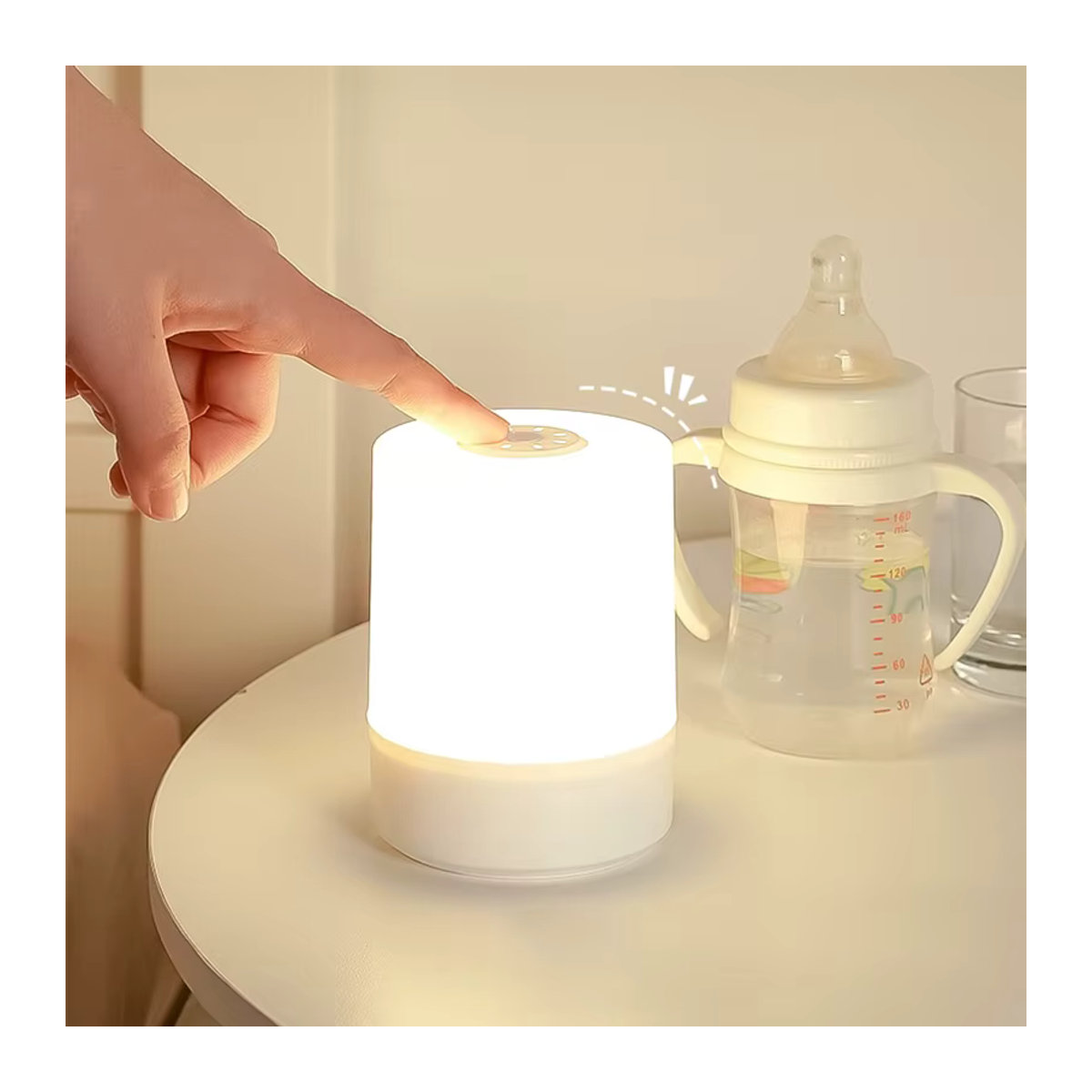 Feimefeiyou Dimmbare LED Tischlampe in Weiß mit Touch-Funktion für Schlafzimmer und Dekoration - Bild 2
