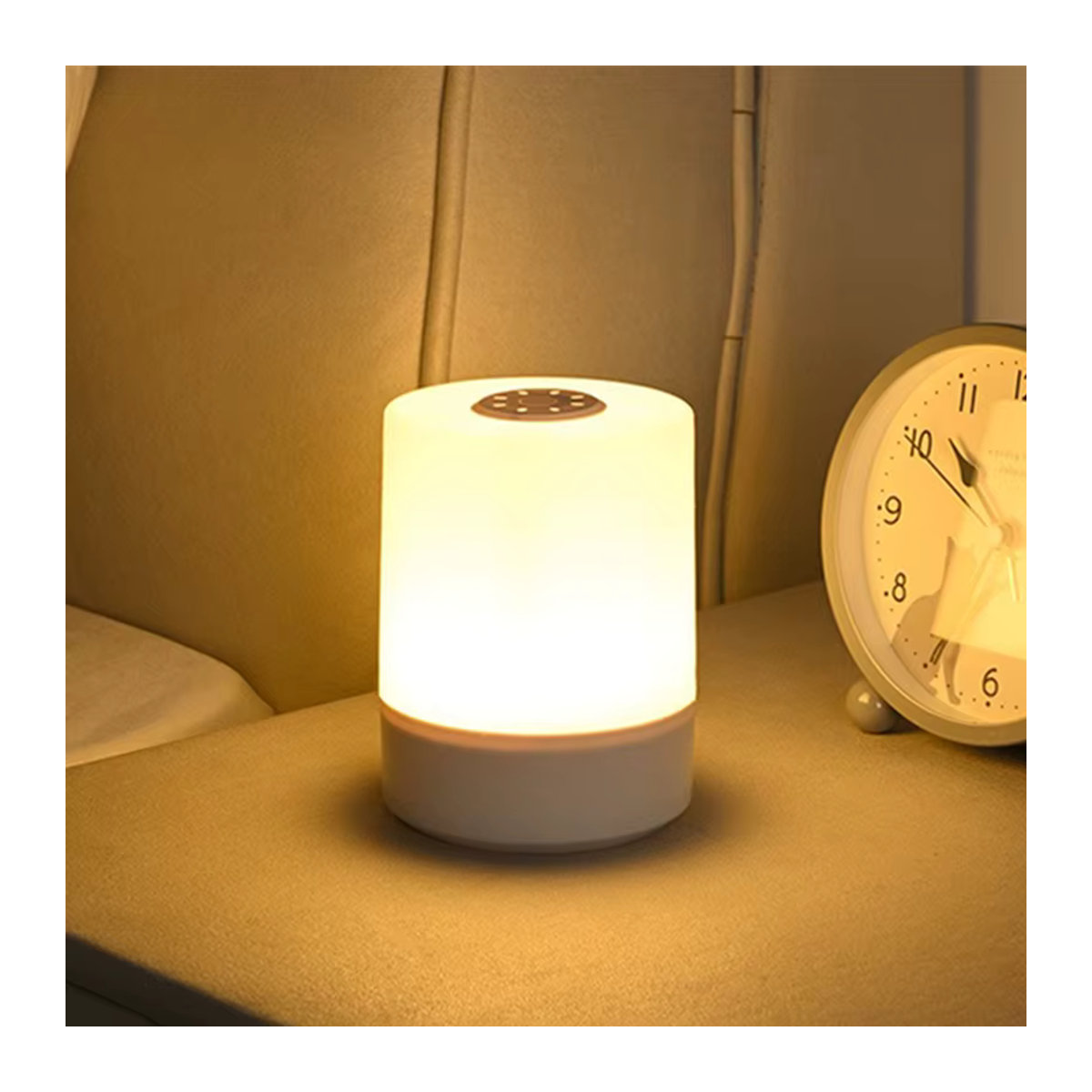 Feimefeiyou Dimmbare LED Tischlampe in Weiß mit Touch-Funktion für Schlafzimmer und Dekoration - Bild 3