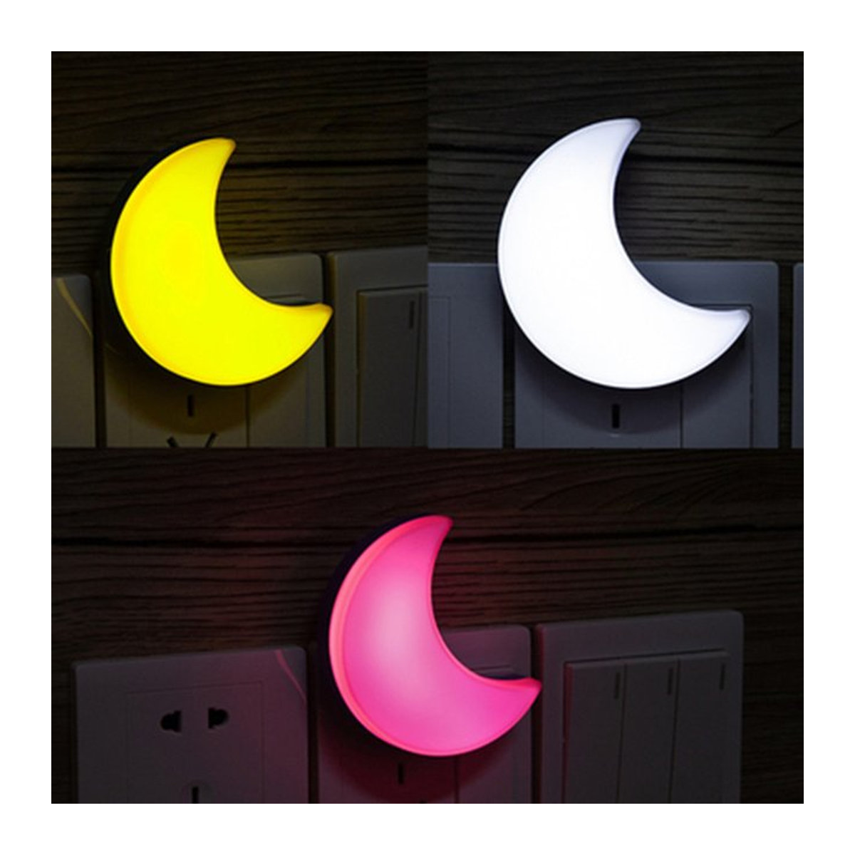 Feimefeiyou LED Mond Nachtlicht Wandlampe Bunt Minimalistisch für Kinderzimmer und Schlafzimmer - Bild 1
