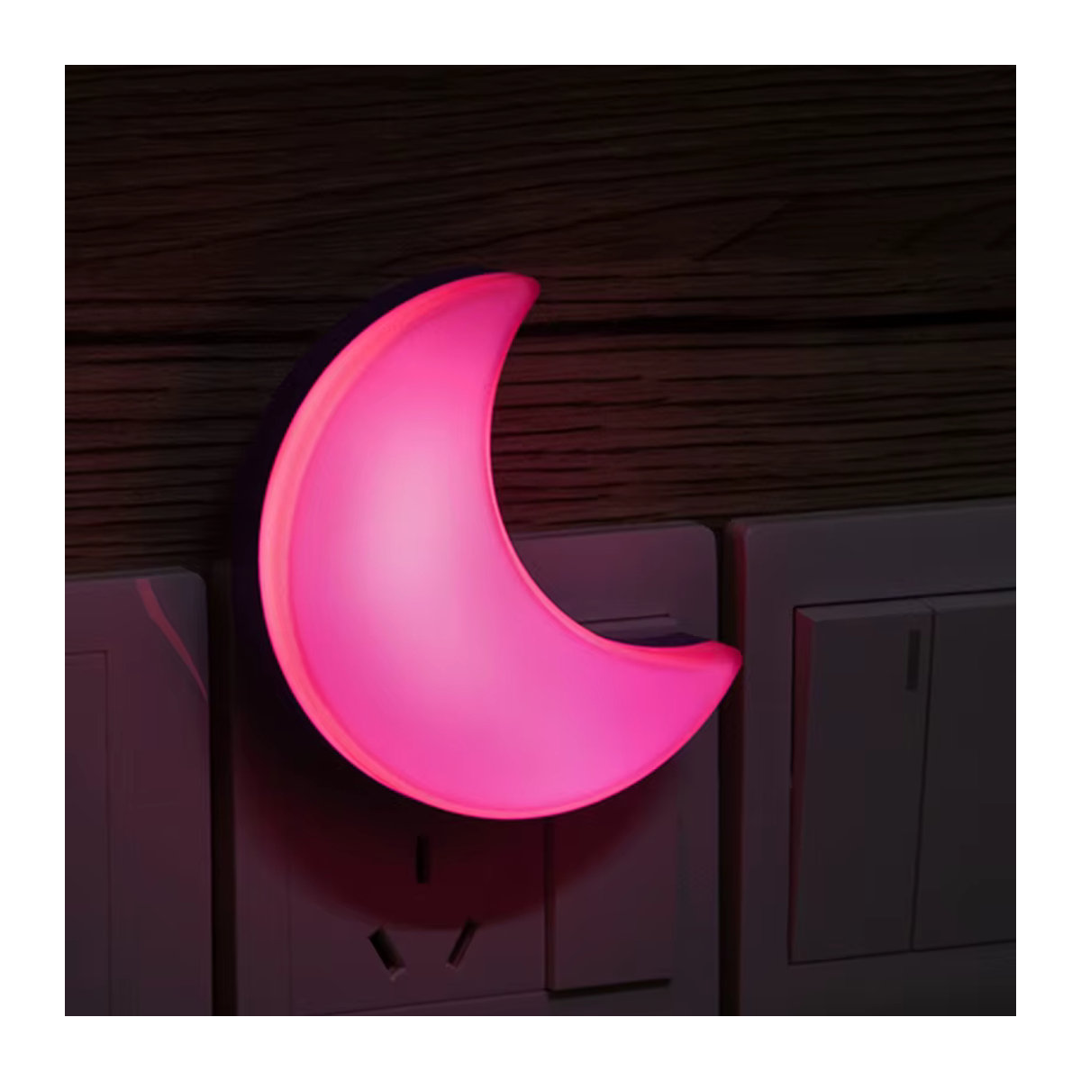 Feimefeiyou LED Mond Nachtlicht Wandlampe Bunt Minimalistisch für Kinderzimmer und Schlafzimmer - Bild 4