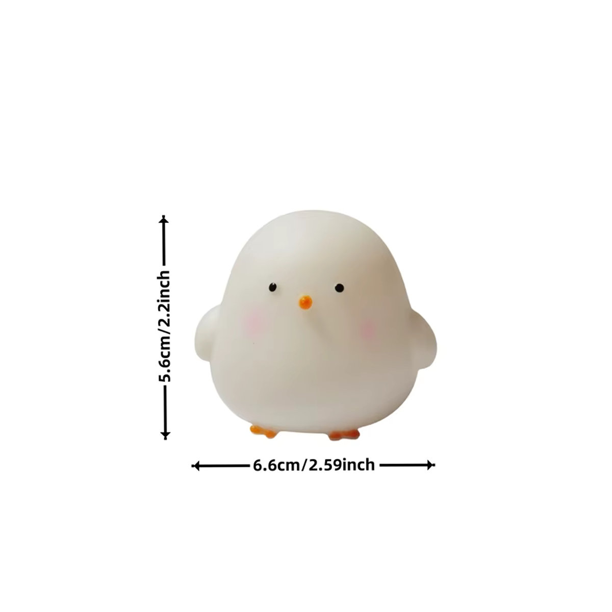 Feimefeiyou LED Nachtlicht Huhn aus Silikon und ABS in Gelb als niedliche Schreibtischlampe für Kinderzimmer und Schlafzimmer - Bild 4