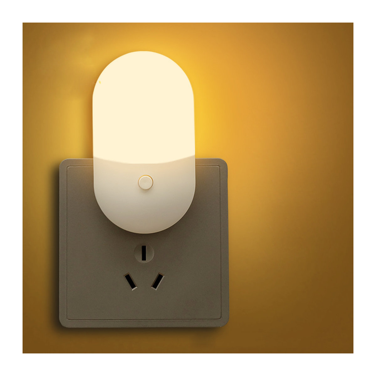 Feimefeiyou LED Nachtlicht in Weiß – Minimalistische Nachttischlampe für Schlafzimmer und Flur - Bild 1