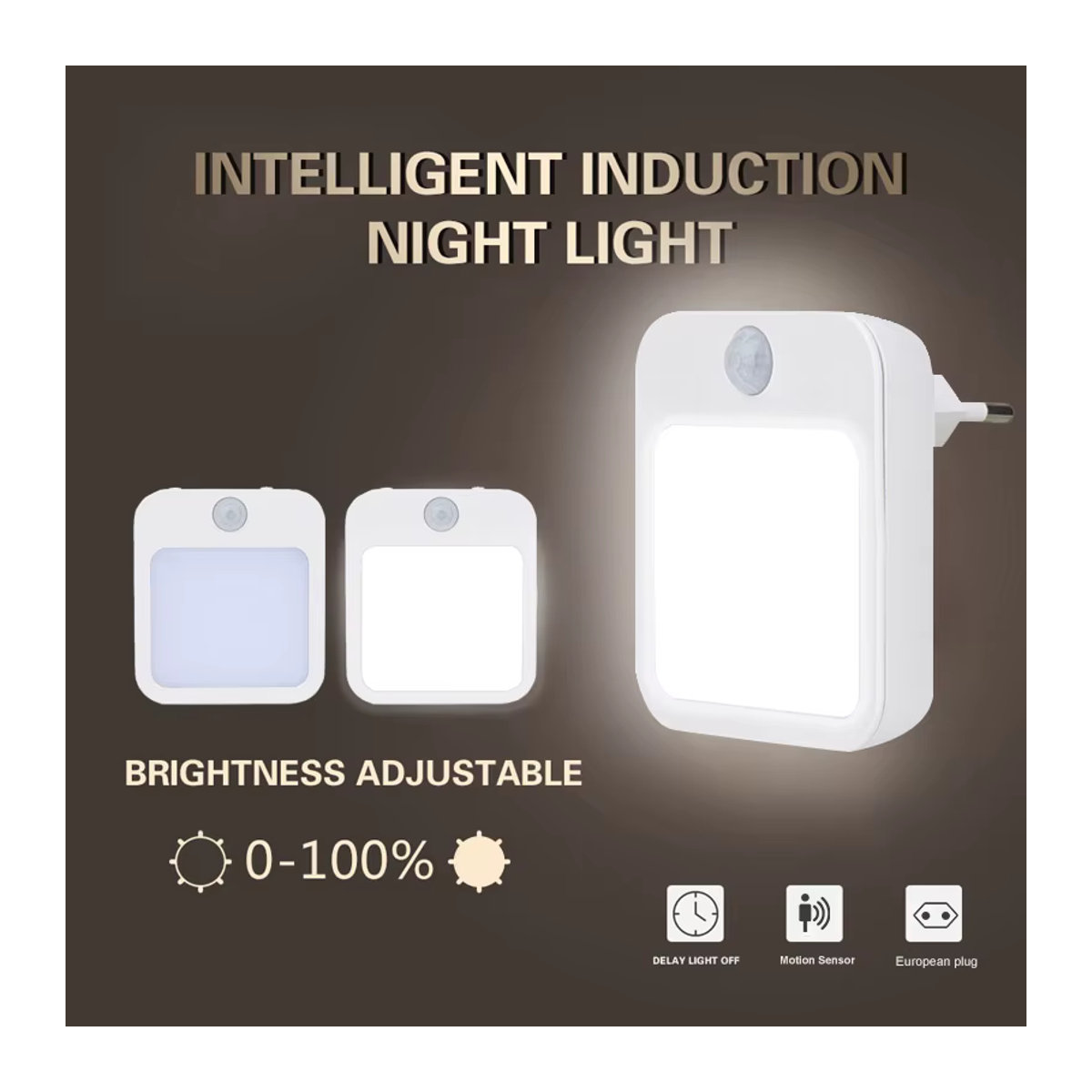 Feimefeiyou LED Nachtlicht mit Bewegungssensor, weiß, warmweiß, minimalistisches Design - Bild 3