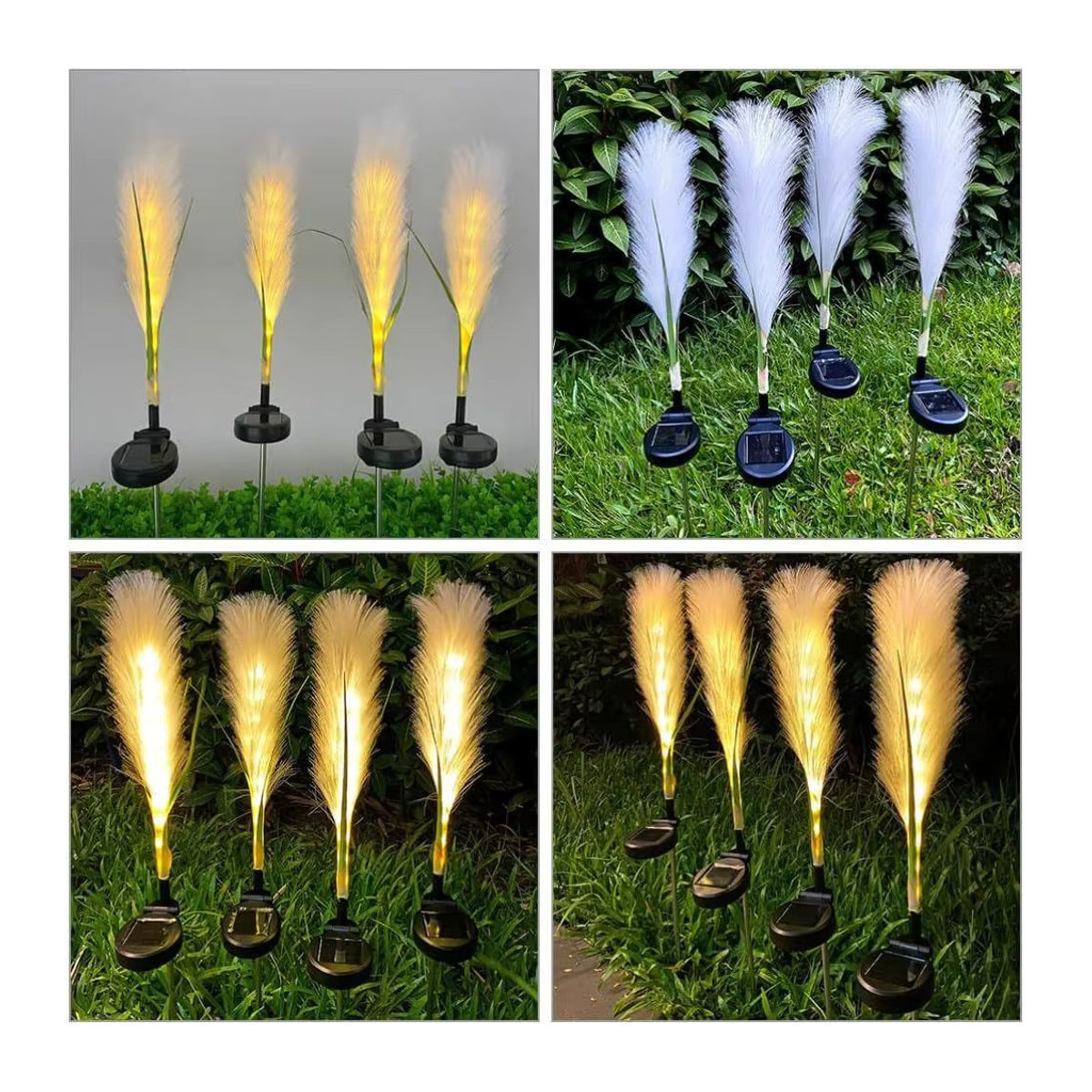 Feimefeiyou LED Solar Wegeleuchte Schwarz Wasserdicht für Garten und Hof - Bild 4