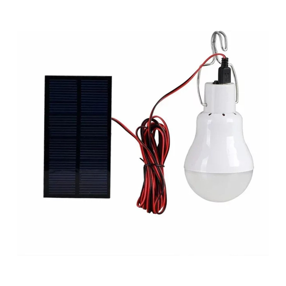Feimefeiyou LED-Solarleuchte mit Haken in Weiß für Garten und Camping - Bild 1