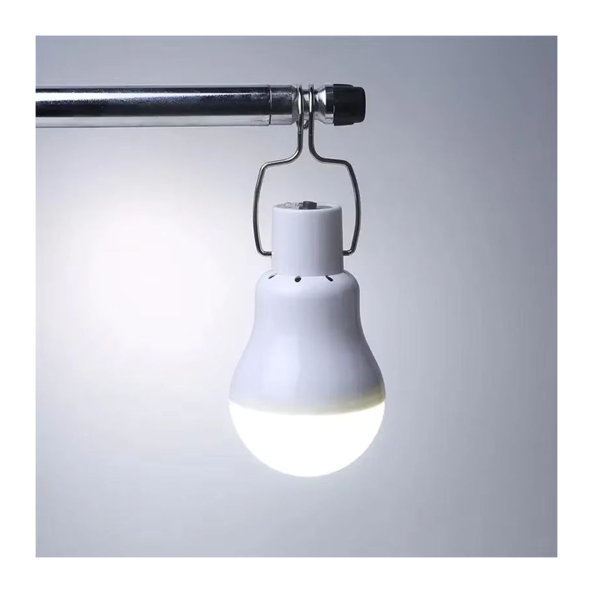 Feimefeiyou LED-Solarleuchte mit Haken in Weiß für Garten und Camping - Bild 3