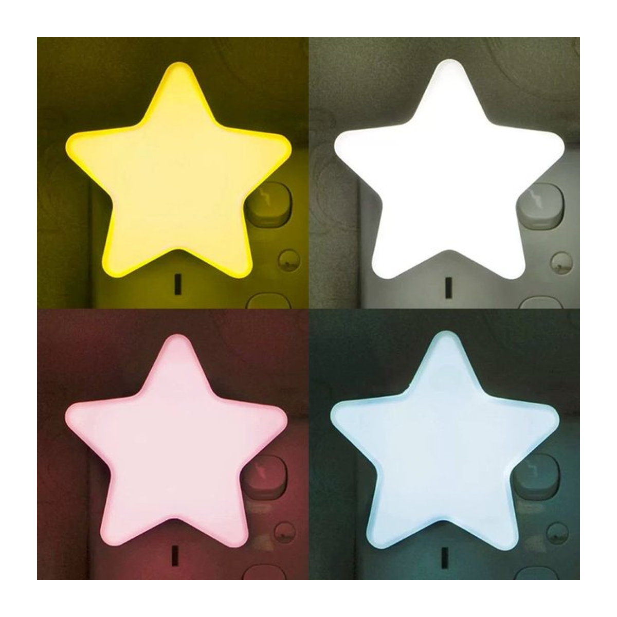 Feimefeiyou LED Sterne Nachttischlampe in Bunt zur Dekoration von Schlafzimmer und Kinderzimmer - Bild 1
