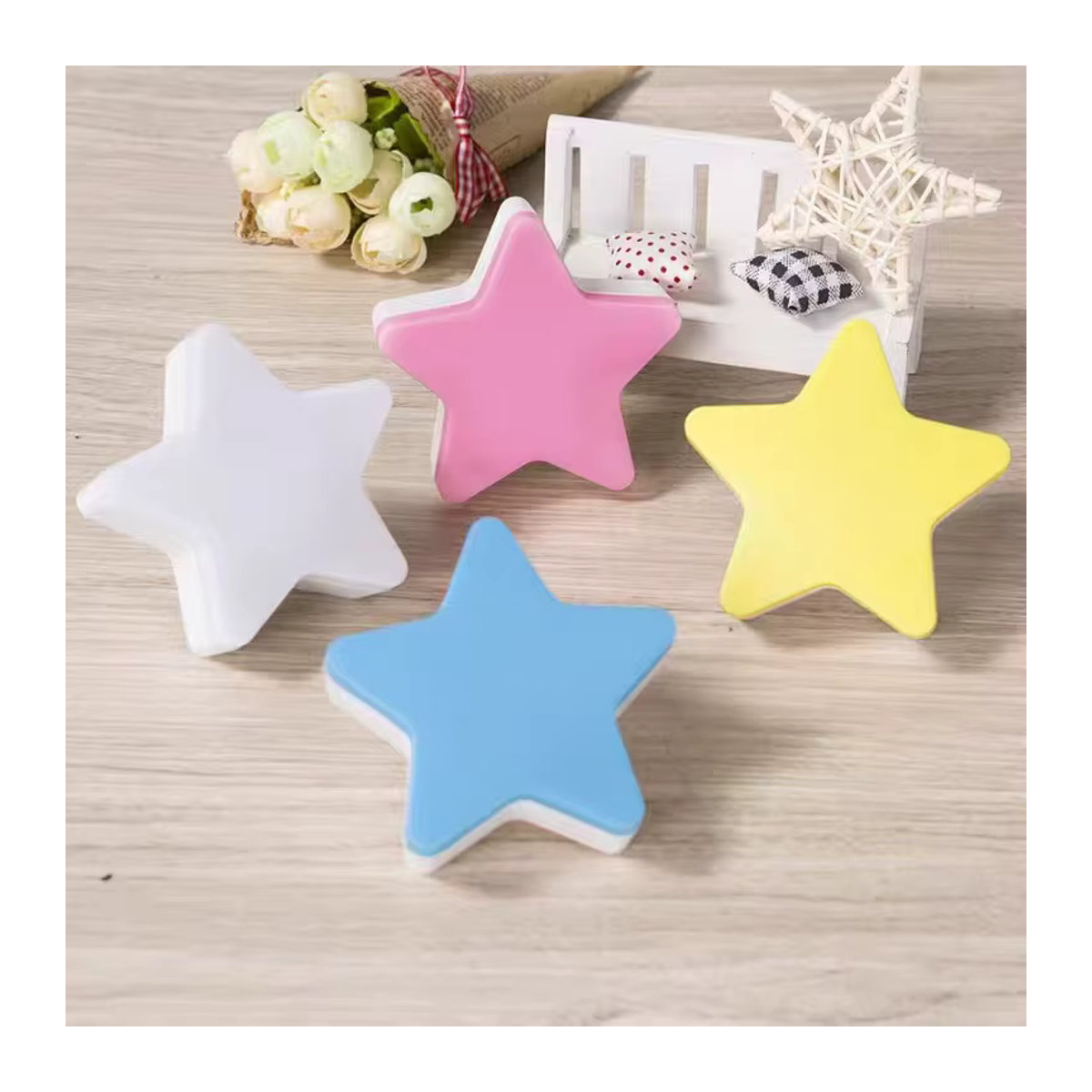Feimefeiyou LED Sterne Nachttischlampe in Bunt zur Dekoration von Schlafzimmer und Kinderzimmer - Bild 3