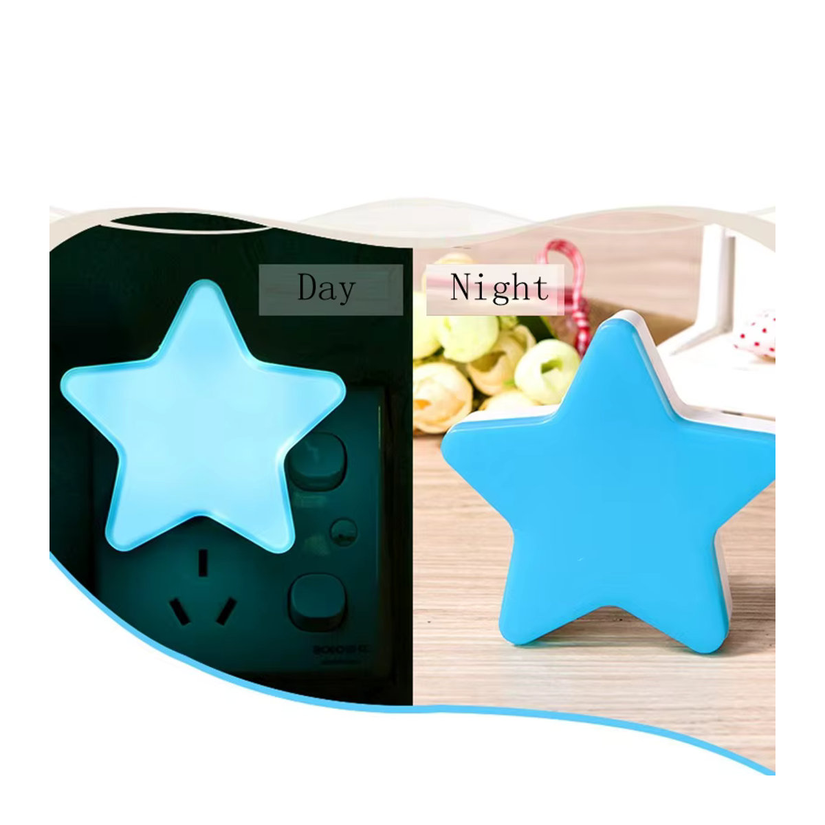 Feimefeiyou LED Sterne Nachttischlampe in Bunt zur Dekoration von Schlafzimmer und Kinderzimmer - Bild 6