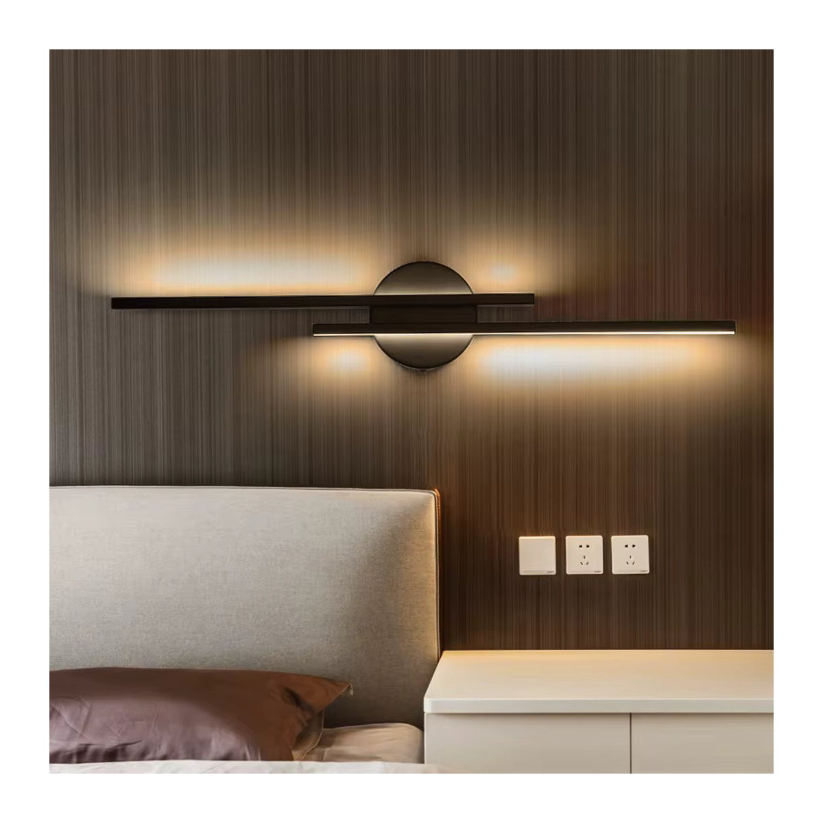 Feimefeiyou LED Wandleuchte im modernen skandinavischen Design aus Acryl in Schwarz - Bild 2