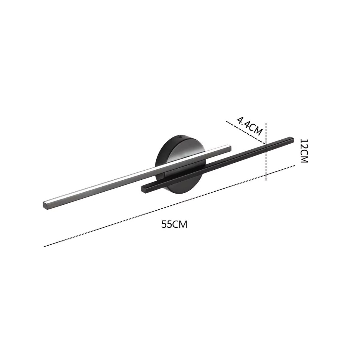 Feimefeiyou LED Wandleuchte im modernen skandinavischen Design aus Acryl in Schwarz - Bild 4