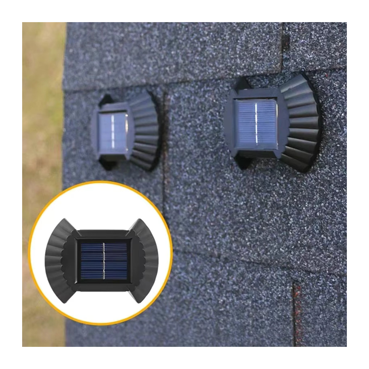 Feimefeiyou Moderne LED Solar Wandleuchte Schwarz Wasserdicht für Garten und Zaun - Bild 6