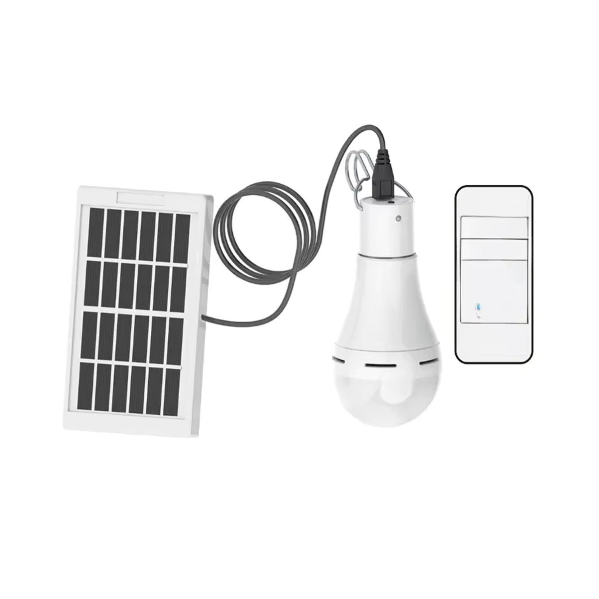 Feimefeiyou Solarleuchte LED mit Fernbedienung und USB-Ladefunktion, wasserdichte Solar-Glühbirne in Weiß für Garten und Camping - Bild 6