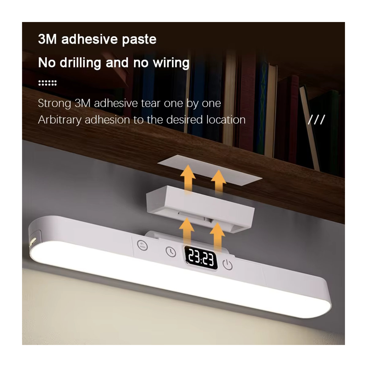 Feimefeiyou Wiederaufladbare LED Schreibtischlampe in Weiß, stufenlos dimmbares magnetisches USB-Nachtlicht im minimalistischen Design - Bild 4