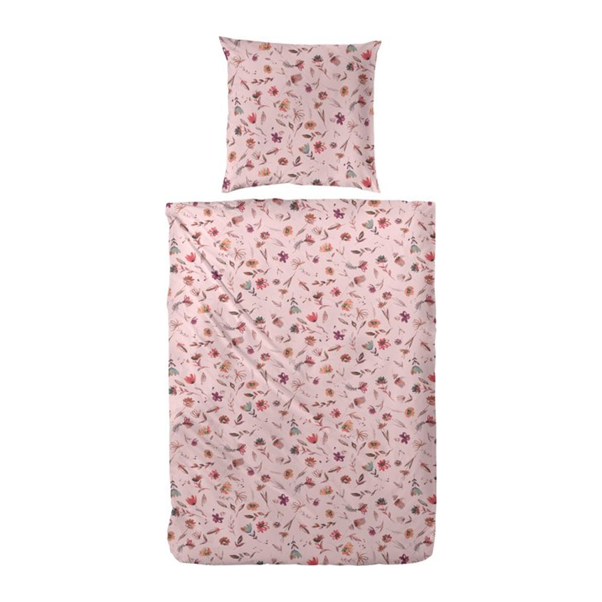 Feinbiber Bettwäsche Pieni Kukka in Rosa, B/H: 220 x 155 cm - Bild 1