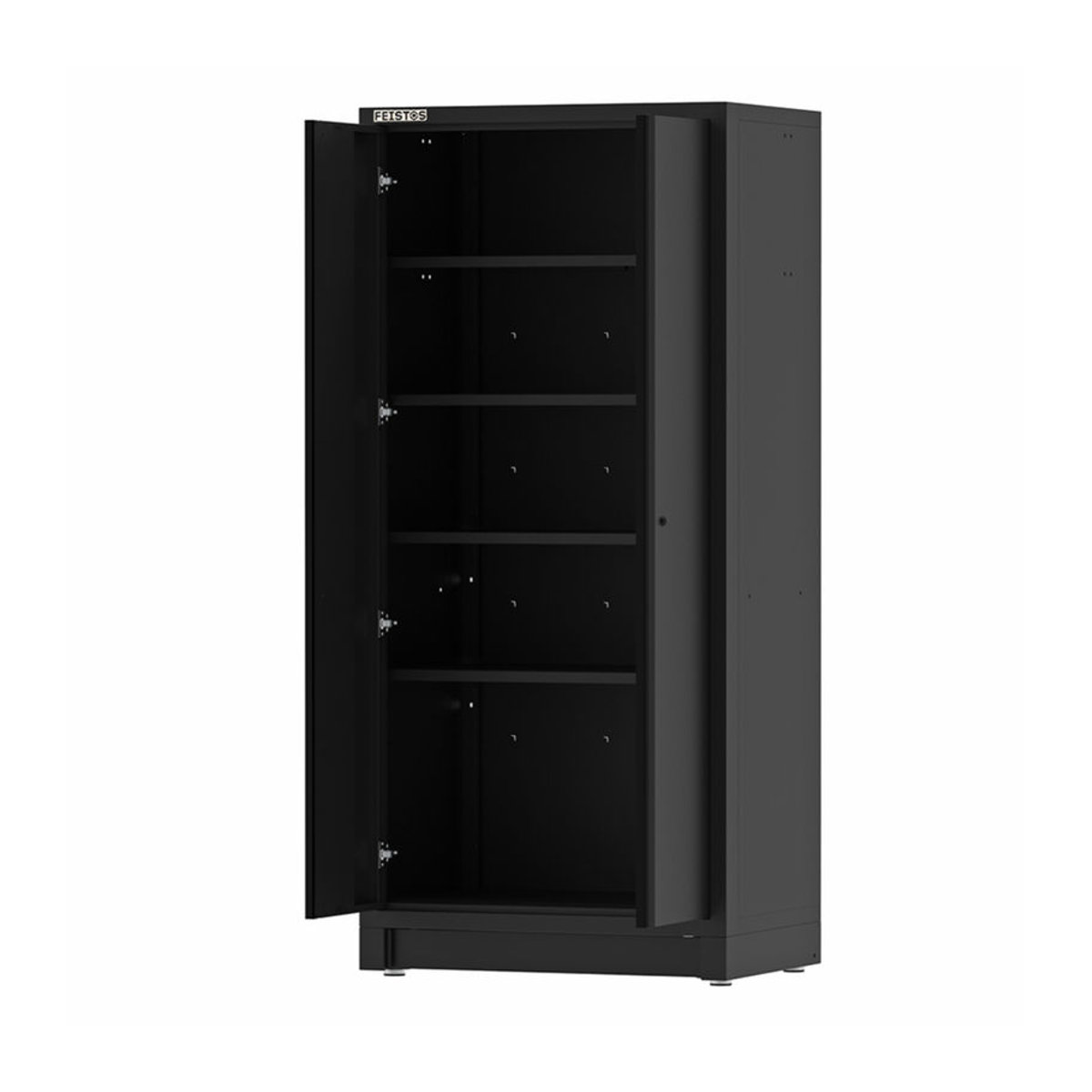 Feistos Hochschrank EOS Blackline Duo Vorratsschrank aus Metall in Schwarz, B/T/H: 92 x 61 x 200 cm - Bild 3