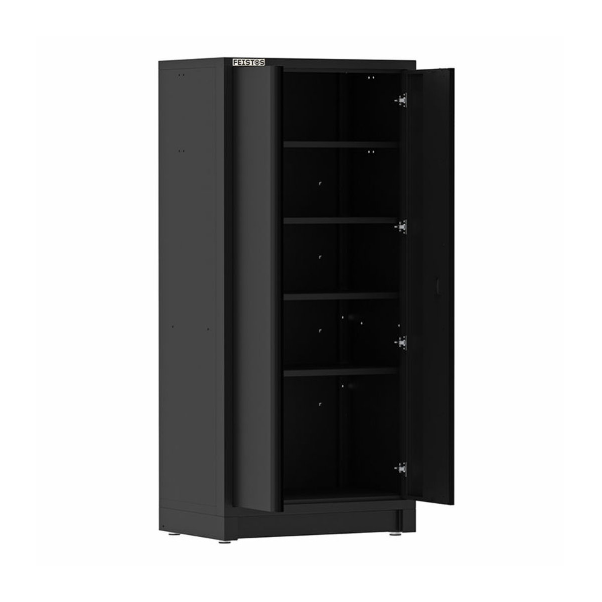 Feistos Hochschrank EOS Blackline Duo Vorratsschrank aus Metall in Schwarz, B/T/H: 92 x 61 x 200 cm - Bild 4