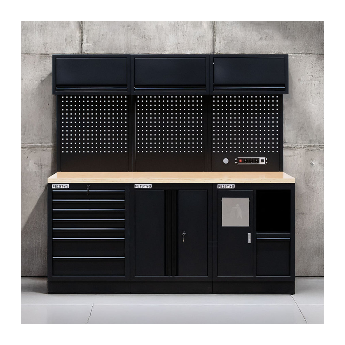 Feistos Werkzeugschrank EOS 11 Blackline Schwarz B/T/H: 204 x 61 x 200 cm - Bild 4