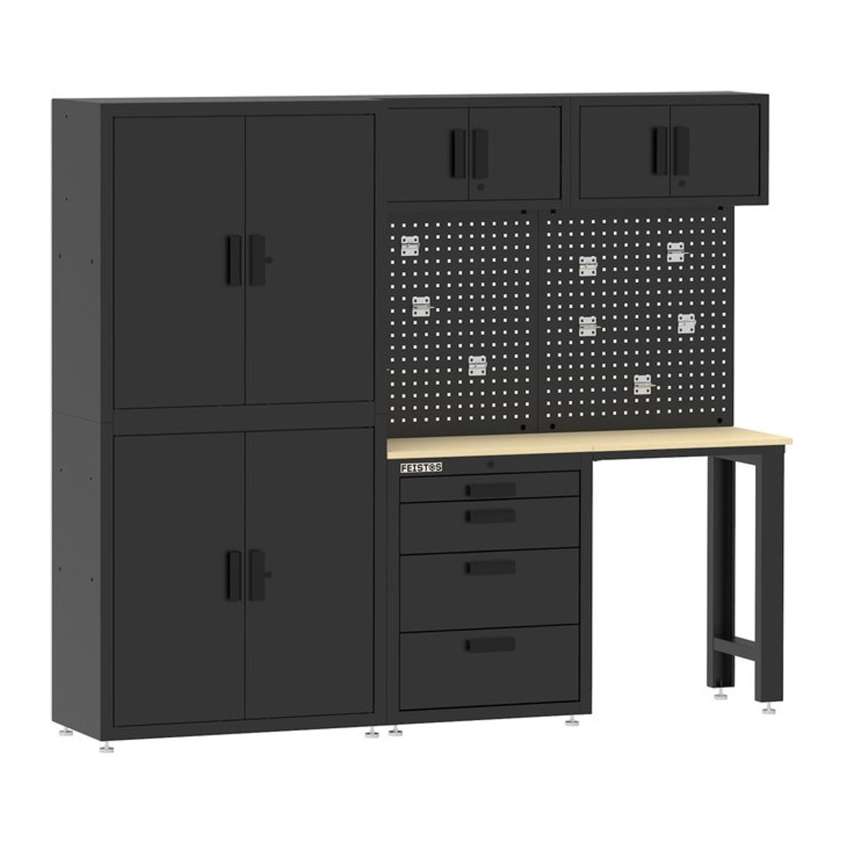 Feistos Werkzeugschrank Monos Schwarz B/H/T: 228 x 190 x 46 cm - Bild 1