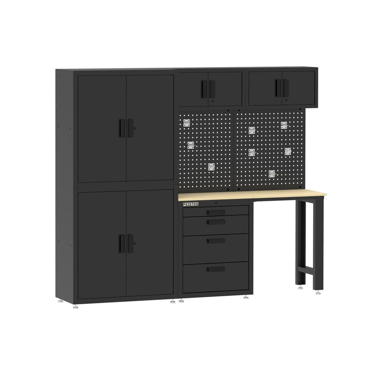 Feistos Werkzeugschrank Monos Schwarz B/H/T: 228 x 190 x 46 cm - Bild 3