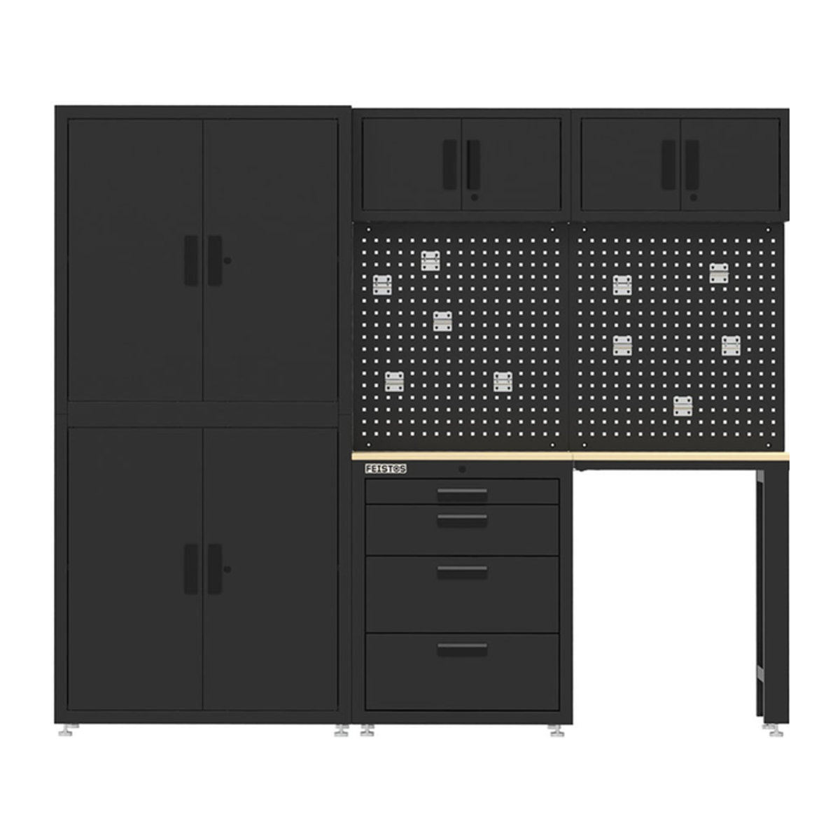 Feistos Werkzeugschrank Monos Schwarz B/H/T: 228 x 190 x 46 cm - Bild 5