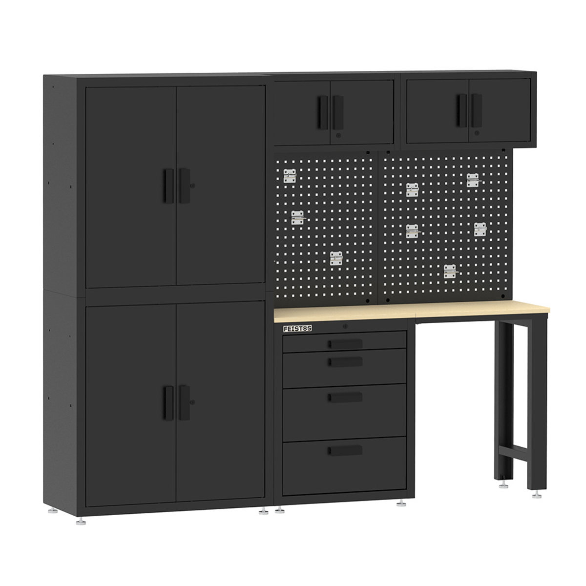 Feistos Werkzeugschrank Monos Schwarz B/H/T: 228 x 190 x 46 cm - Bild 6