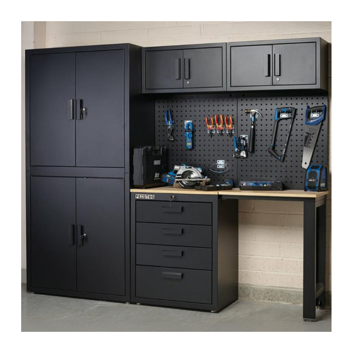 Feistos Werkzeugschrank Monos Schwarz B/H/T: 228 x 190 x 46 cm - Bild 8