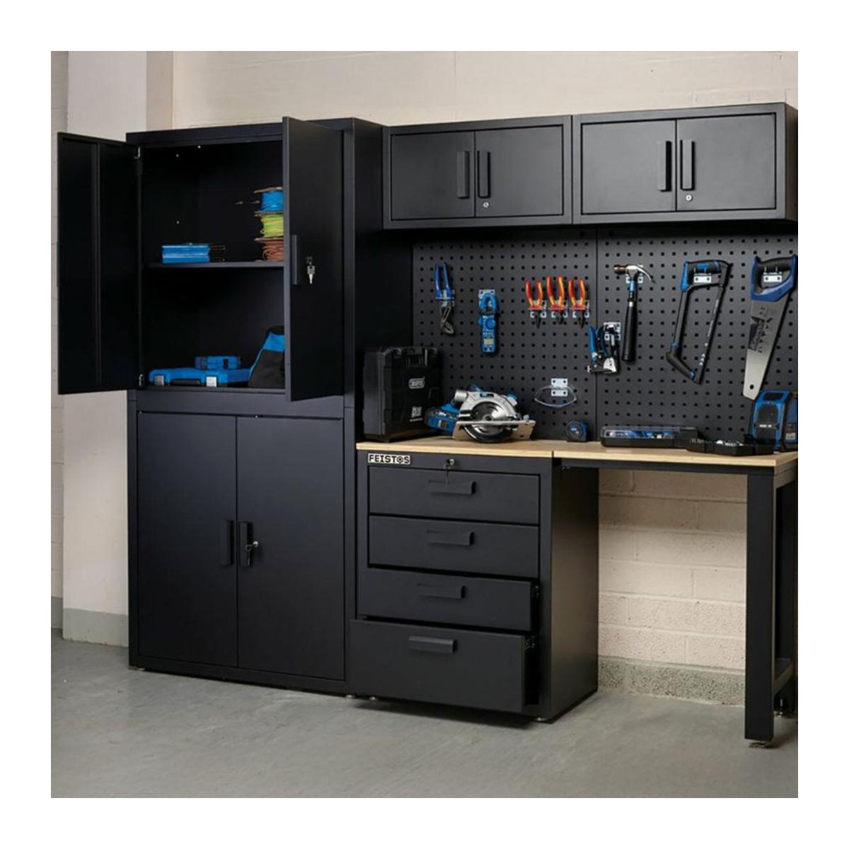 Feistos Werkzeugschrank Monos Schwarz B/H/T: 228 x 190 x 46 cm - Bild 9