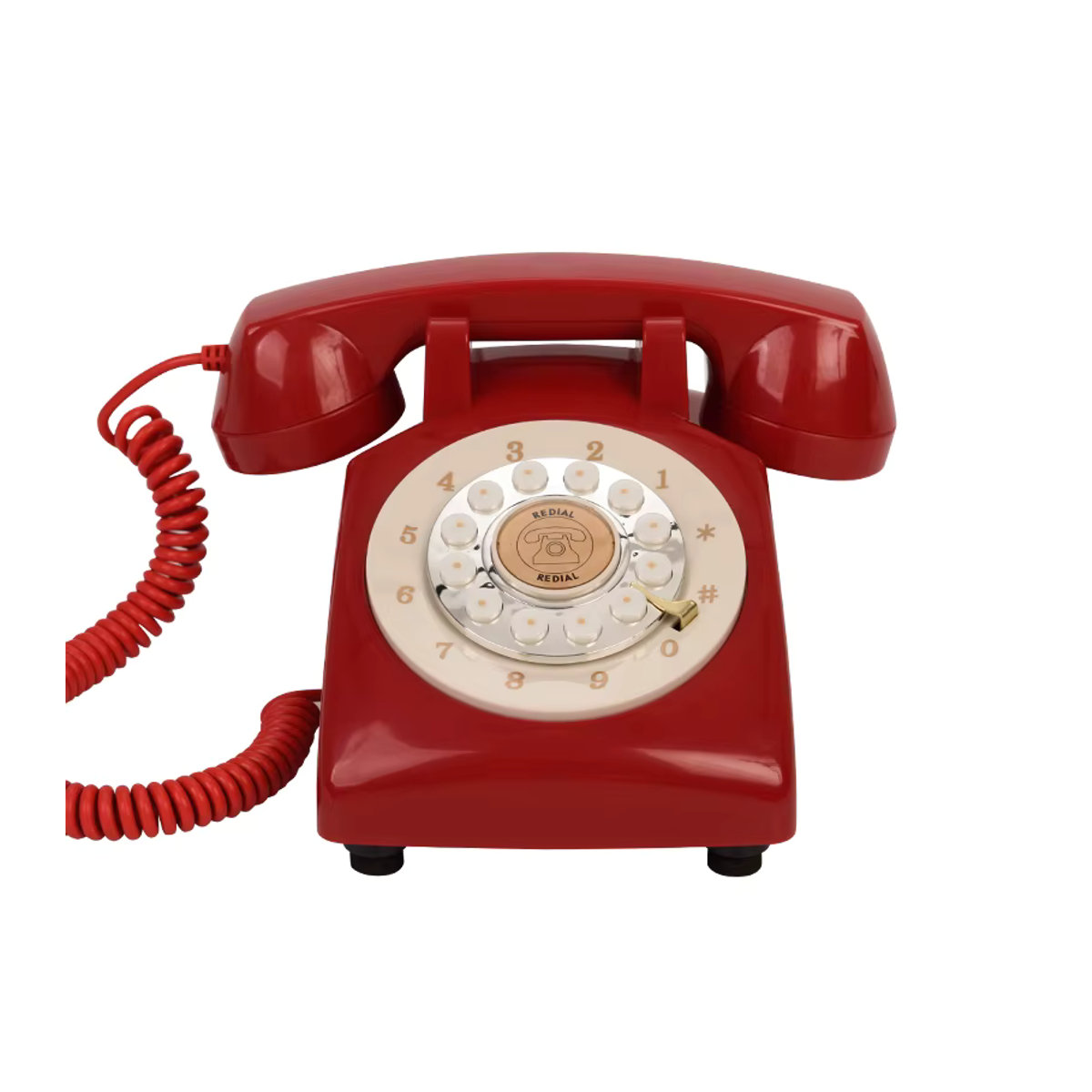 FEIYAQI Antikes Telefon als Vintage Audio-Gästebuch für Hochzeiten in Rot - Bild 2