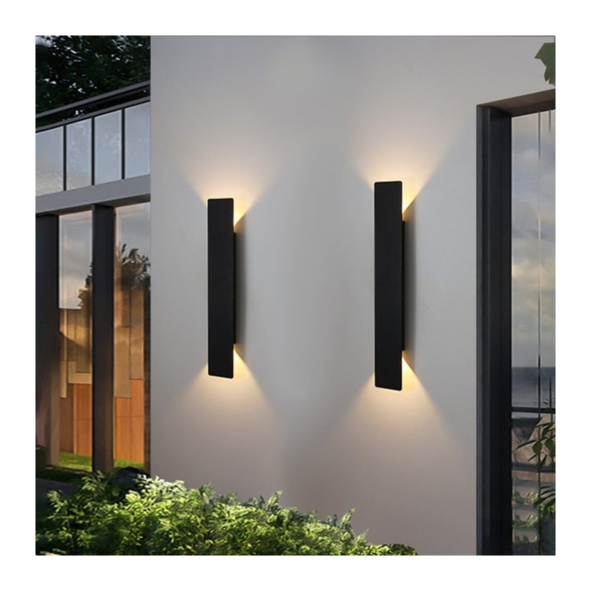 Feiyunlux Moderne LED Außenwandleuchte aus Aluminium mit IP65 Wasserschutz in Schwarz oder Weiß - Bild 1