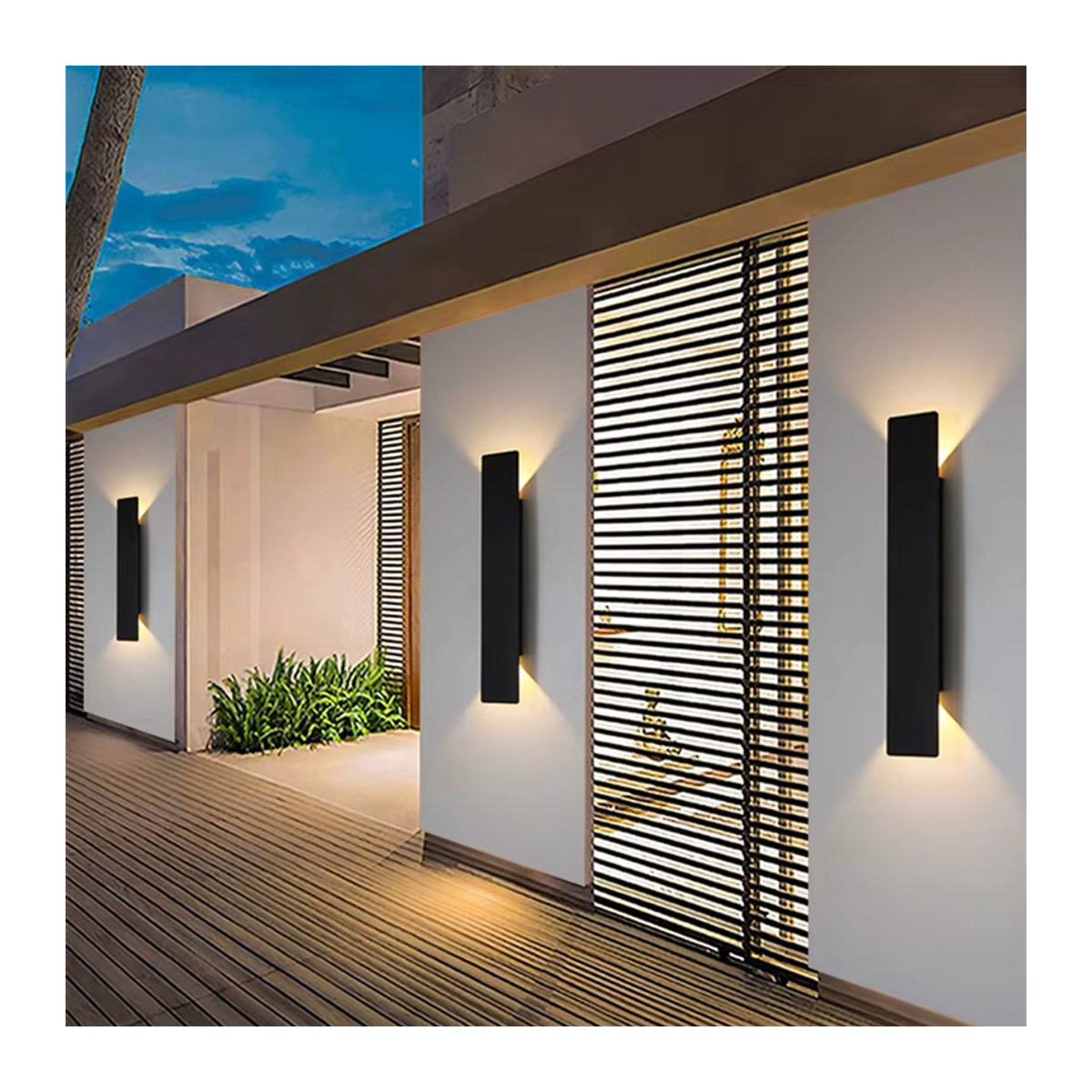 Feiyunlux Moderne LED Außenwandleuchte aus Aluminium mit IP65 Wasserschutz in Schwarz oder Weiß - Bild 2