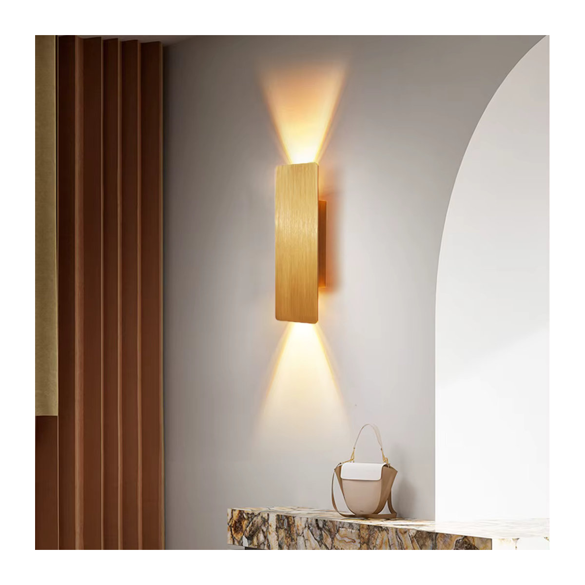 Feiyunlux Moderne LED Wandleuchte aus Aluminium in Weiß für Schlafzimmer, Wohnzimmer und Flur - Bild 2