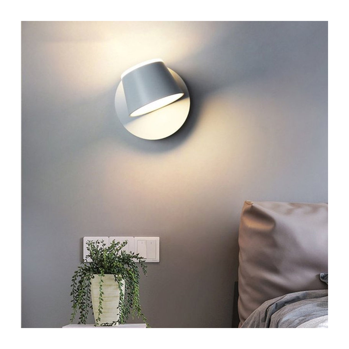 Feiyunlux Moderne LED Wandleuchte aus Aluminium und Acryl in Weiß - Bild 1