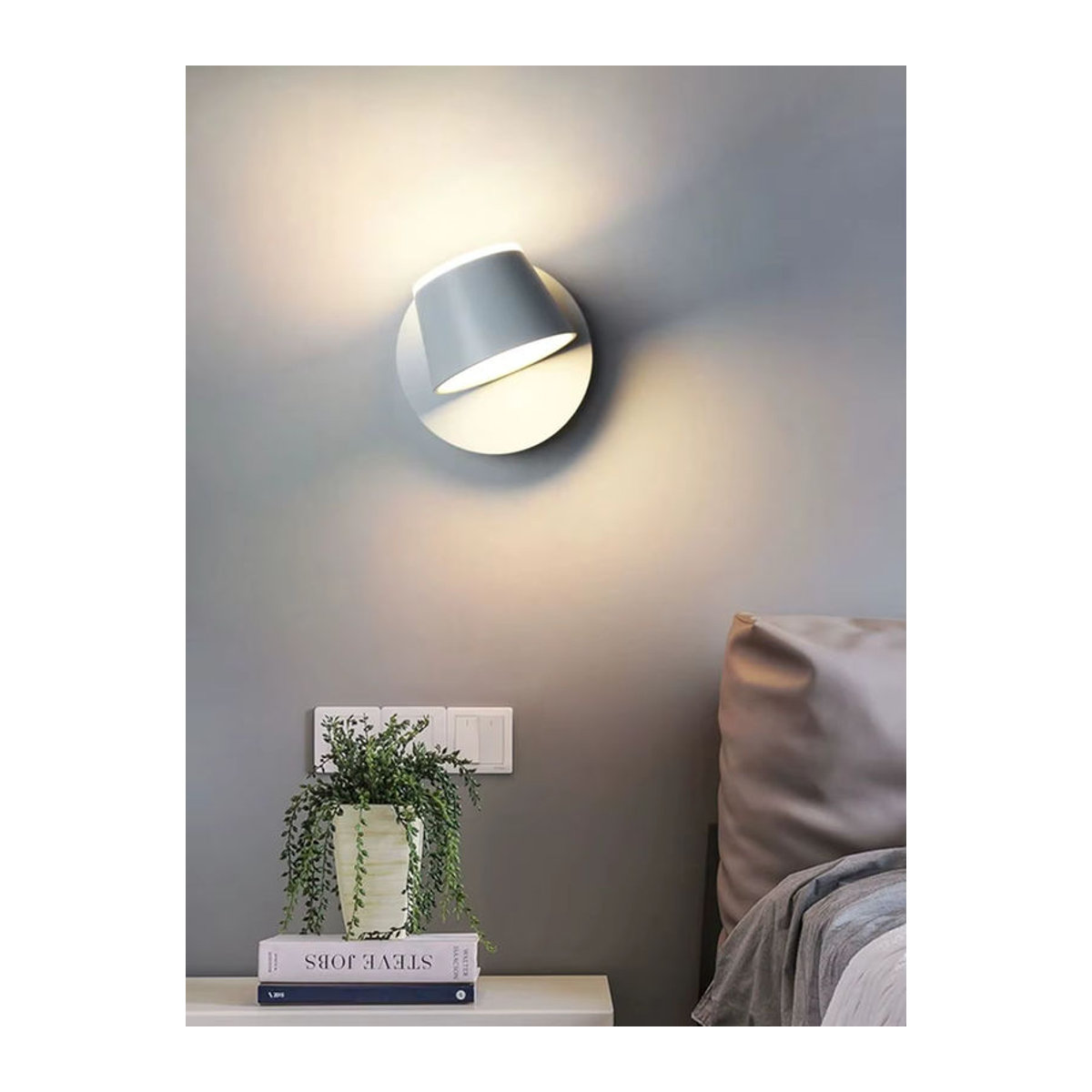 Feiyunlux Moderne LED Wandleuchte aus Aluminium und Acryl in Weiß - Bild 2