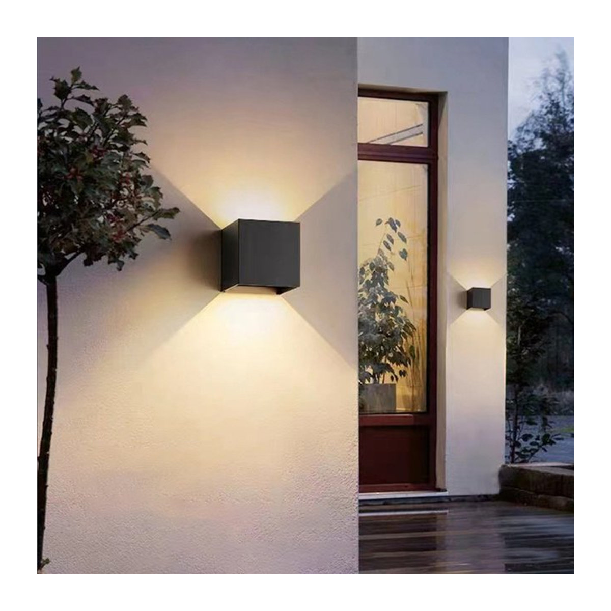 Feiyunlux Moderne LED-Wandleuchte IP65 Wasserdicht für Innen und Außen 12W in Weiß oder Schwarz - Bild 1