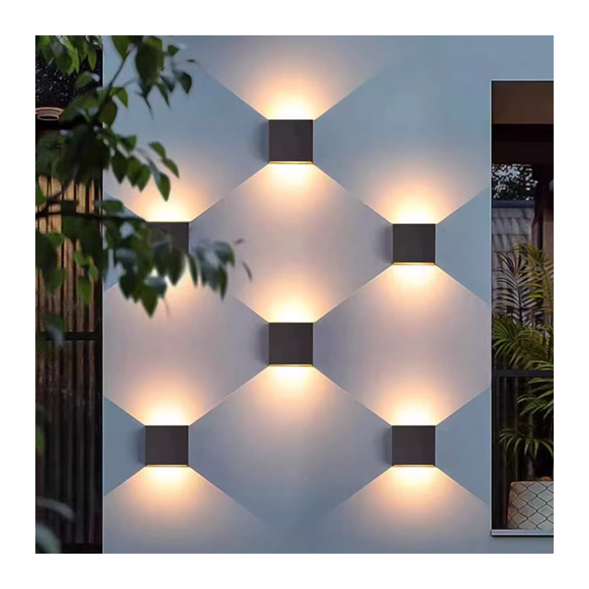 Feiyunlux Moderne LED-Wandleuchte IP65 Wasserdicht für Innen und Außen 12W in Weiß oder Schwarz - Bild 3