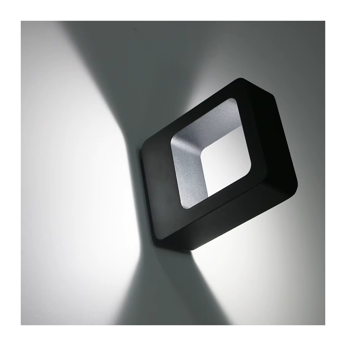 Feiyunlux Moderne Wandleuchte aus Aluminium mit Bewegungsmelder für Außen und Innen, Warmweiß, Schwarz/Grau - Bild 5