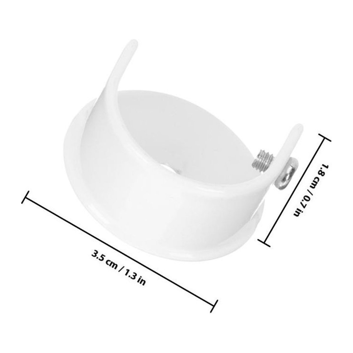 Femme Couture Vorhangstangenhalterungen aus Edelstahl für 28 mm Stangen, Wandmontage, 4 Stück, Weiß - Bild 1