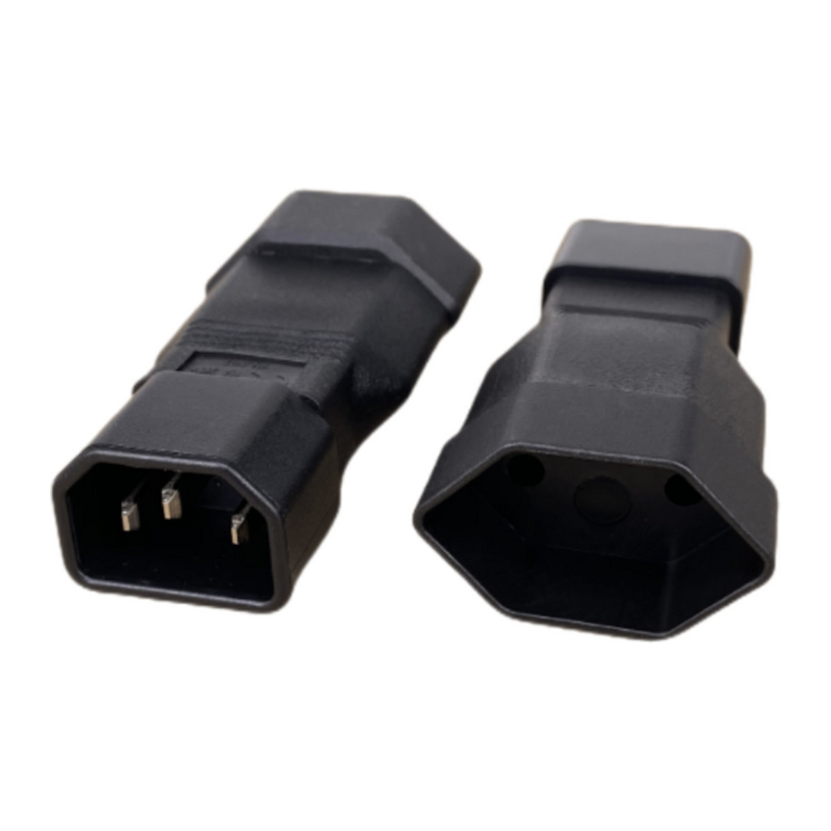 Fengyidz Adapter von Schweizer 3-poliger Steckdose auf IEC C14 Buchse, Schwarz, 10A - Bild 1