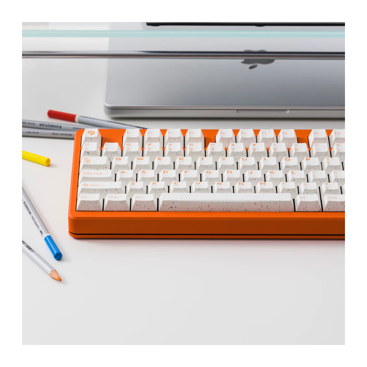 Fennie x Domikey Terrazzo Keycap Set Cherry Profile ABS Doubleshot für Tastaturen in Beige - Bild 4