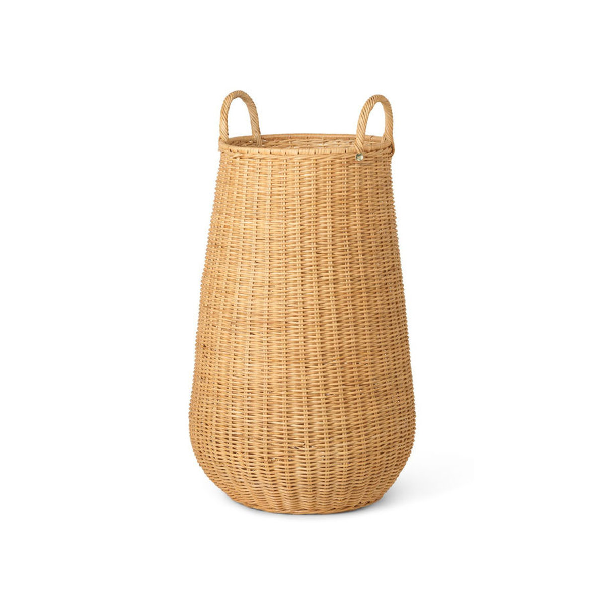 Ferm Living Braided Wäschekorb aus Rattan in Braun und Beige, rund und skandinavisch im Design - Bild 3