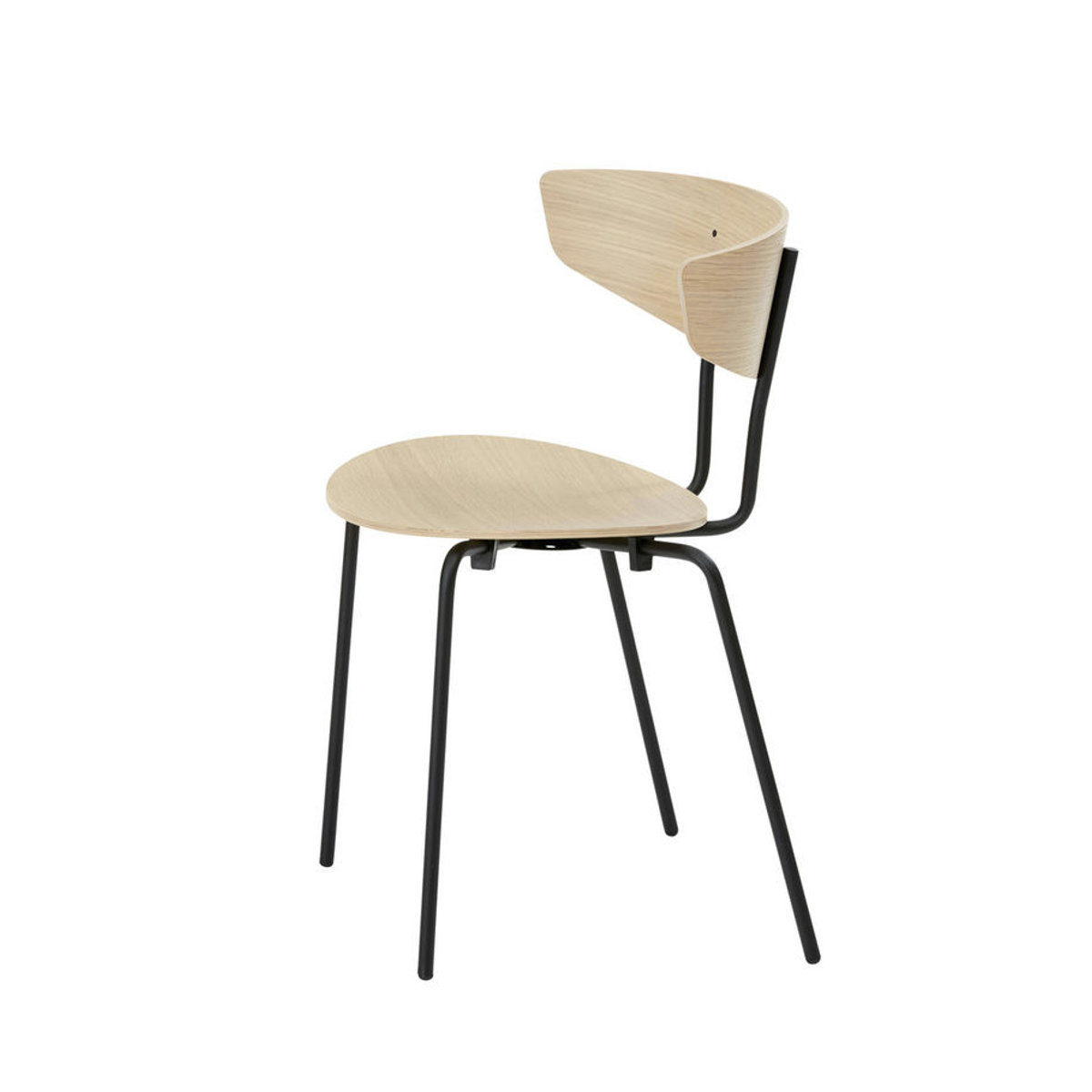 Ferm Living Herman Stapelstuhl aus Eiche und Metall in Schwarz und Natur - Bild 2