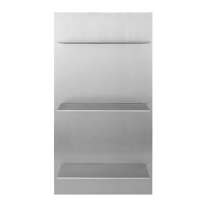 Ferm Living Lager Wandregal aus Aluminium in Silber/Alufarben im minimalistischen Industrial-Design
