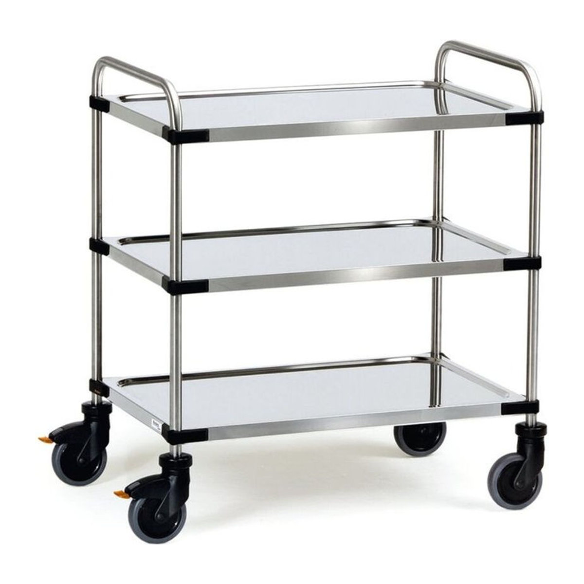 Fetra Etagenwagen aus Edelstahl in Chrom mit 3 Etagen, H x B x T: 950 x 670 x 1070 mm - Bild 1