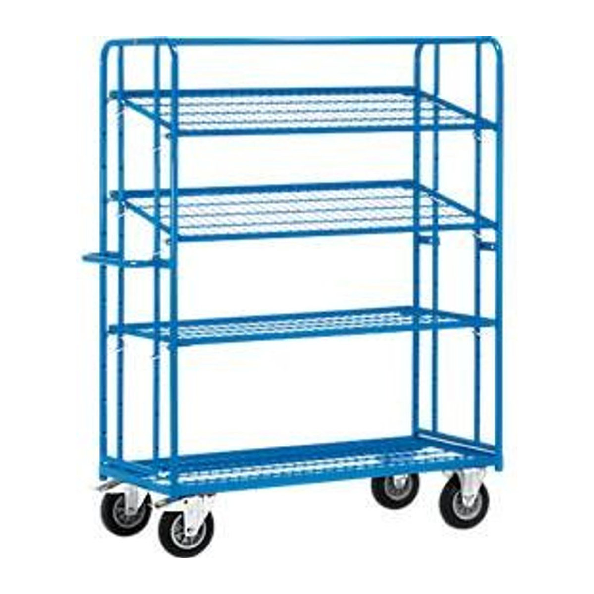 Fetra Etagenwagen aus Stahl in Blau mit 5 Böden, B/T/H: 1430 x 620 x 1800 mm - Bild 4