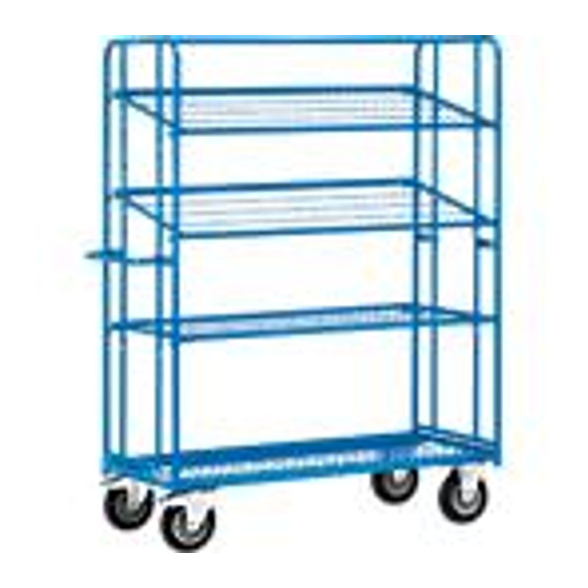 Fetra Etagenwagen aus Stahl in Blau mit 5 Böden, B/T/H: 1430 x 620 x 1800 mm - Bild 5