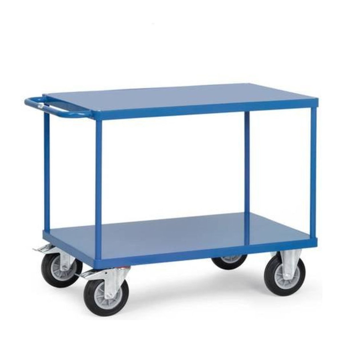 Fetra Tischwagen 2400B aus Stahlblech in Brillantblau RAL 5007 mit einer Traglast von 400 kg, L x B x H: 1047 x 509 x 860 mm - Bild 2